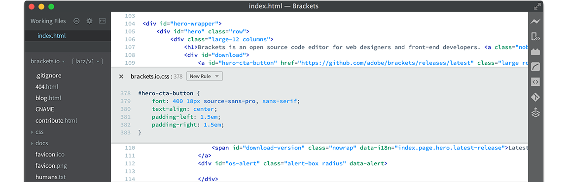 Adobe Brackets